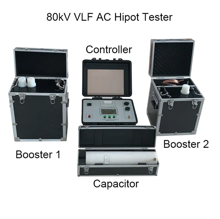 Elektrik endüstrisi için yüksek voltajlı kablo AC Hipot Testör Vlf 80kv 0